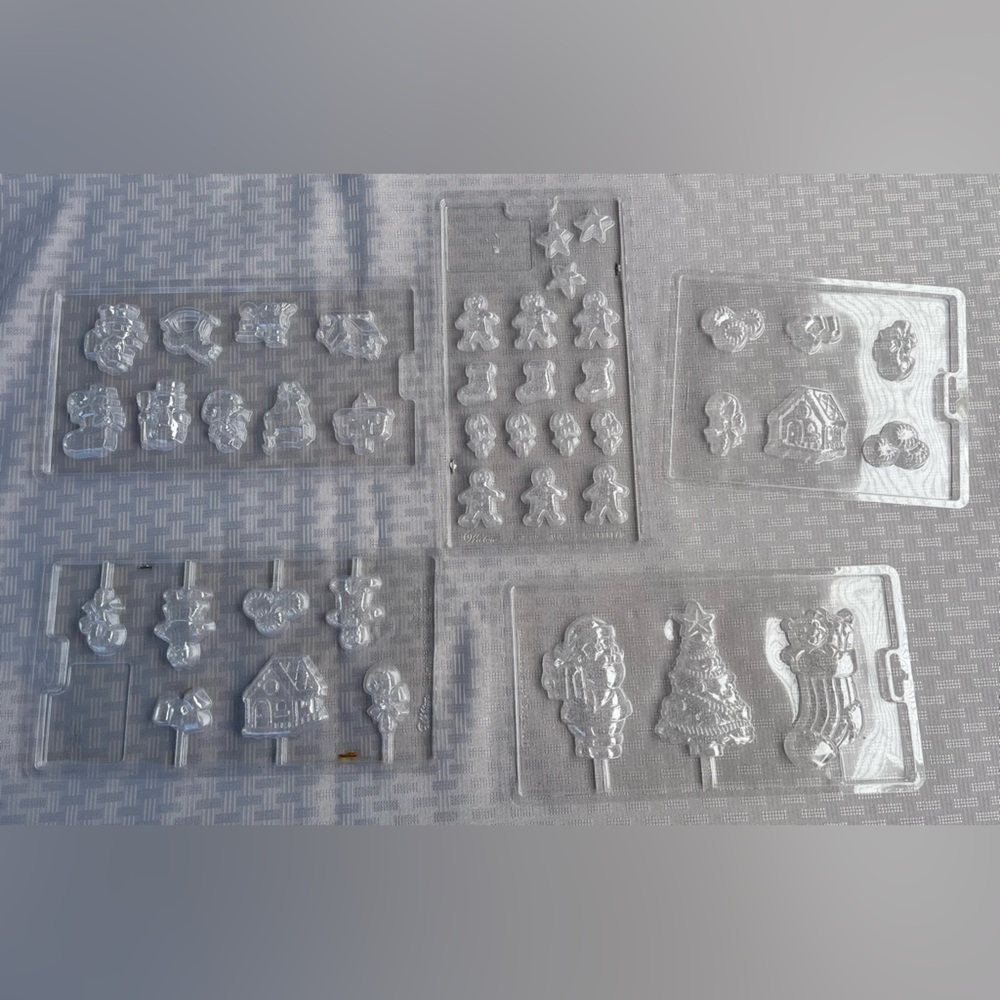Clear Plastic Christmas Chocolate Molds